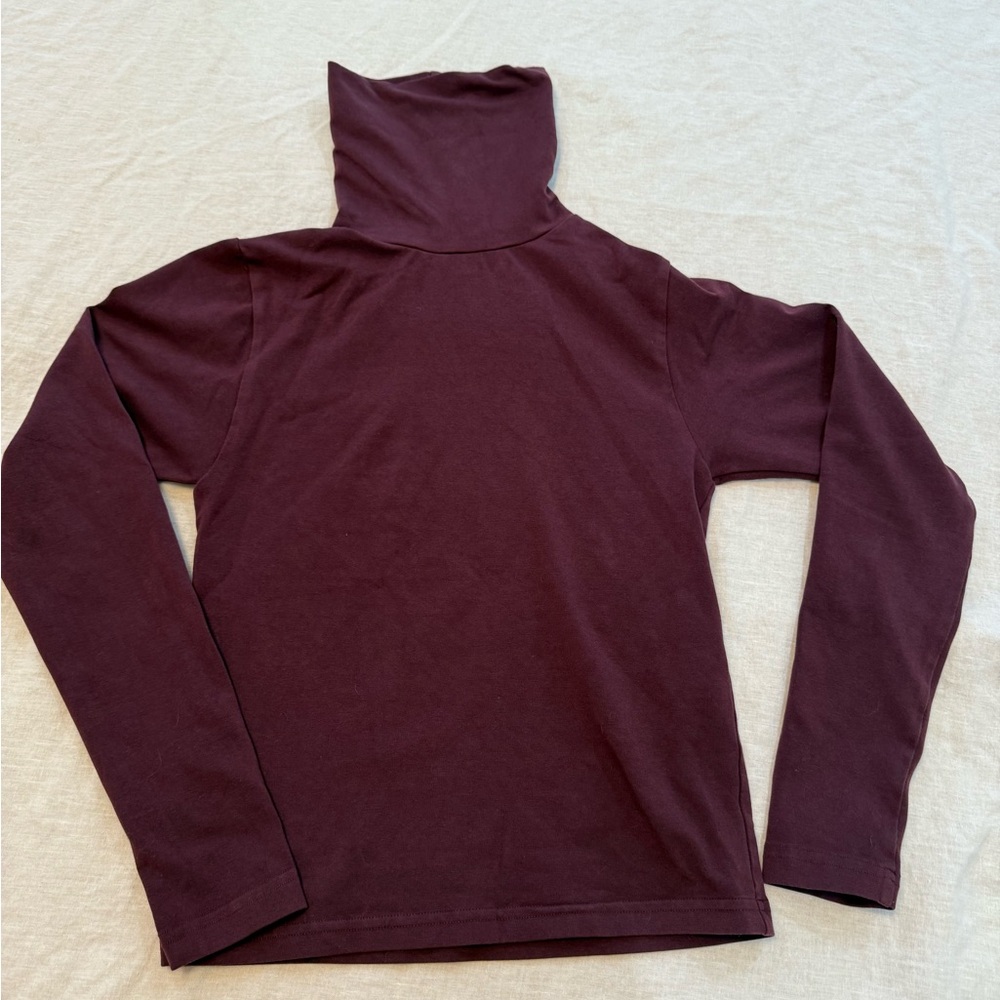 Los Angeles Apparel Maroon Turtleneck Top